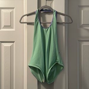 Yumiko “Jaione” green and purple leotard